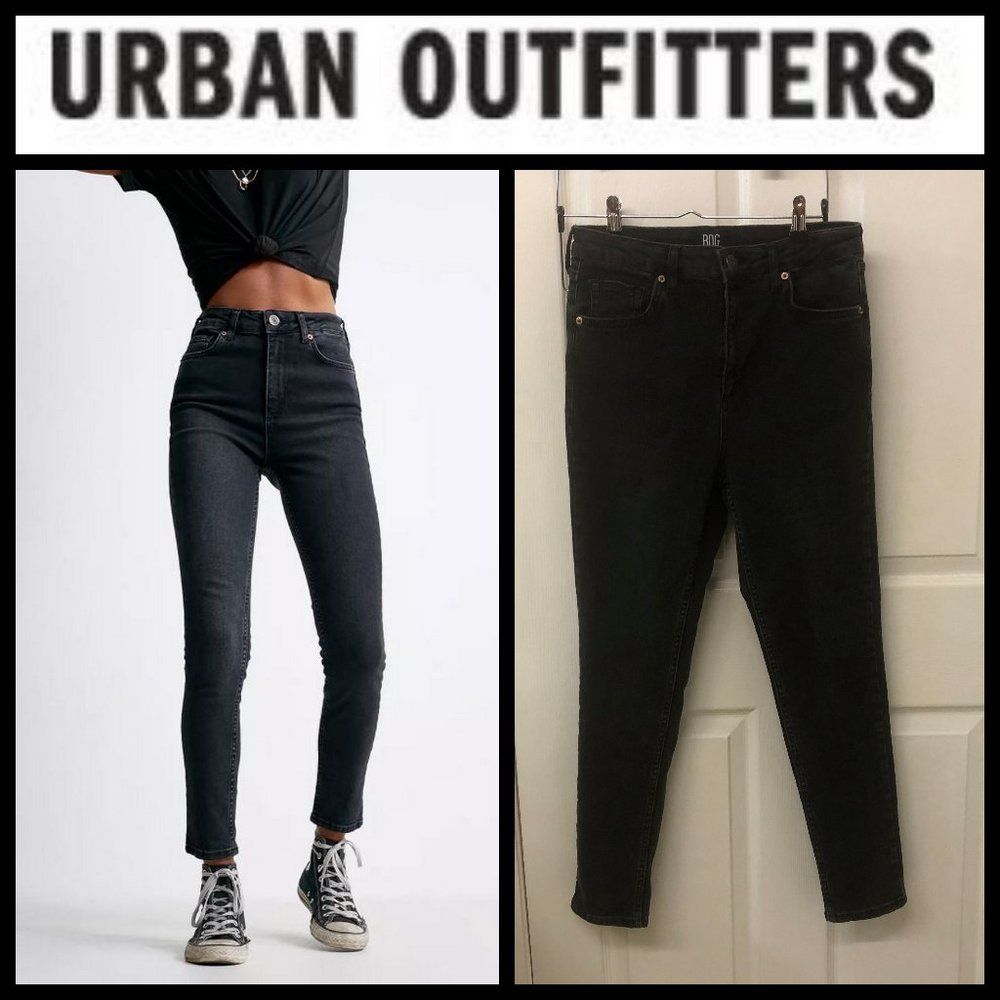 Urban Outfitters |BDG Pine Worn Black Skinny Jean